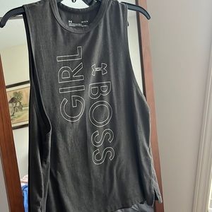 Large Grey Underarmor Workout Tank
